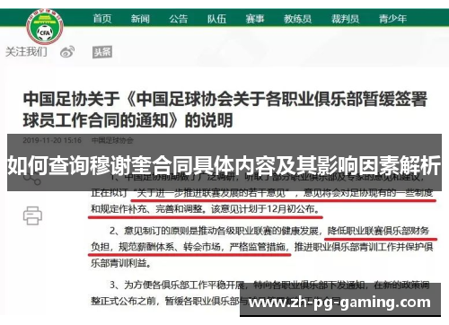 如何查询穆谢奎合同具体内容及其影响因素解析
