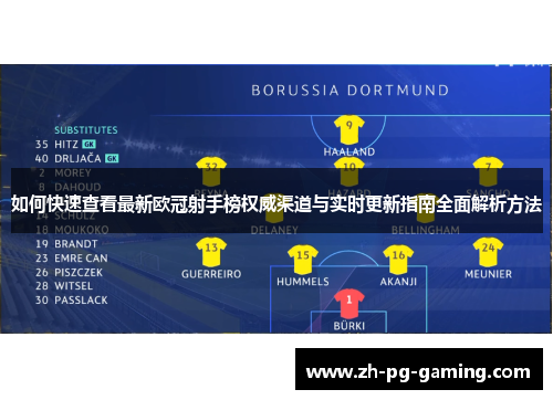 如何快速查看最新欧冠射手榜权威渠道与实时更新指南全面解析方法
